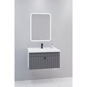 Alice 80 Cm Banyo Dolabı Cmr Aynalı - Boy Dolap Hariç Antrasit