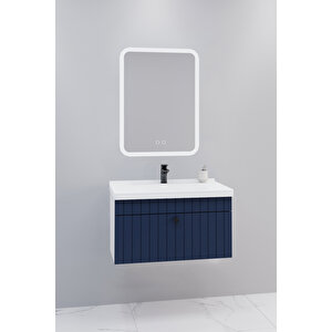 Alice 80 Cm Banyo Dolabı Cmr Aynalı - Boy Dolap Hariç Lacivert