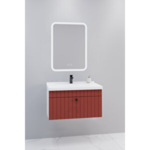 Alice 80 Cm Banyo Dolabı Cmr Aynalı - Boy Dolap Hariç Kiremit