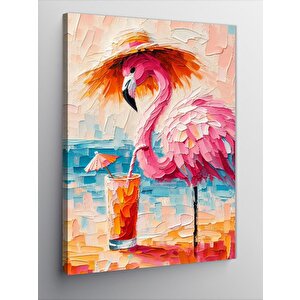 Kanvas Tablo Pembe Flamingolar 50x70 cm