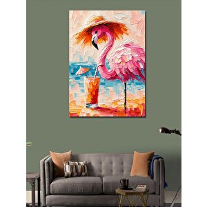 Kanvas Tablo Pembe Flamingolar 50x70 cm