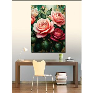 Kanvas Tablo Pembe Güller 70x100 cm