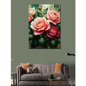 Kanvas Tablo Pembe Güller 70x100 cm