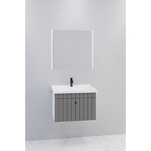 Alice 65 Cm Banyo Dolabı Bgn Aynalı - Boy Dolap Hariç Antrasit