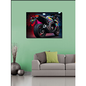Kanvas Tablo Yarış Motosikleti 70x100 cm