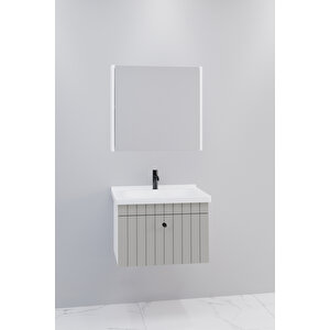 Alice 65 Cm Banyo Dolabı Bgn Aynalı - Boy Dolap Hariç Gri