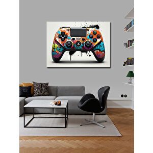 Kanvas Tablo Renkli Oyun Konsolu Kumandası 50x70 cm