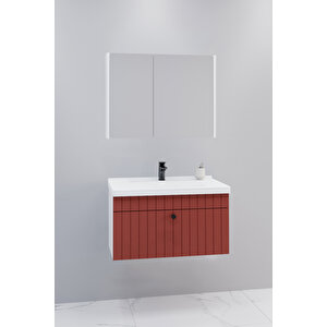 Alice 80 Cm Banyo Dolabı Bgn Aynalı - Boy Dolap Hariç Kiremit
