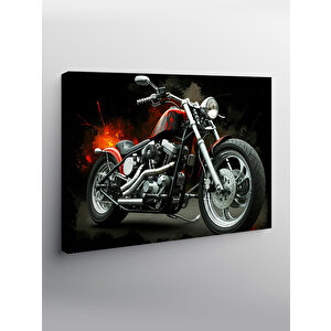 Kanvas Tablo Klasik Motosiklet Tasarımı 100x140 cm