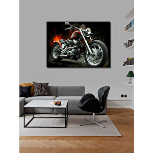 Kanvas Tablo Klasik Motosiklet Tasarımı 100x140 cm