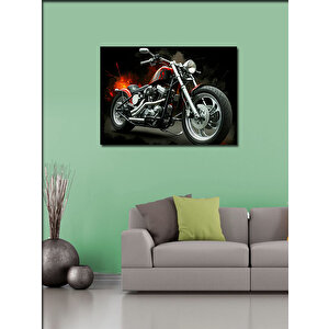 Kanvas Tablo Klasik Motosiklet Tasarımı 100x140 cm