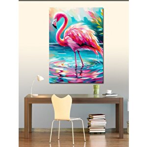 Kanvas Tablo Pembe Flamingo 50x70 cm