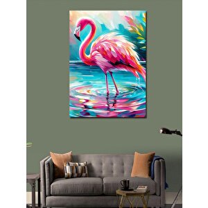 Kanvas Tablo Pembe Flamingo 50x70 cm