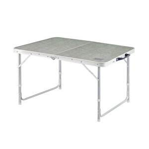 Haegs Portatif Kamp Masası, 3 Yükseklik Ayarlı, Katlanır Piknik Masası, Kolay Taşınabilir Alüminyum Masa - 60x40 - Kumaş Desenli