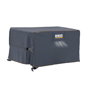 Haegs Bahçe Mobilyası Örtüsü, 150-150-74cm, Ağır Hizmet Oxford Kumaş, Su Geçirmez, Dış Mekan Veranda Masa Örtüsü, Havalandırmalı Masa Ve Sandalye Koruma Kılıfı - Gri