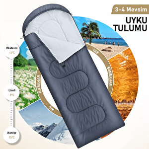 Haegs Uyku Tulumu, Battaniye, Kamp Uyku Tulumu, Outdoor Dış Mekan Çadır Karavan, 3 - 4 Mevsim, Yazlık Uyku Tulumu - Kış Uyku Tulumu, Ultra Hafif, Sıcak Ve Kompakt - Mavi