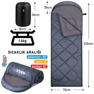Haegs Uyku Tulumu, Polar, Battaniye, Kamp Uyku Tulumu, Outdoor Dış Mekan, 3 - 4 Mevsim, Yazlık Uyku Tulumu - Kış Uyku Tulumu, Ultra Hafif, Sıcak Ve Kompakt - Polar -antrasit