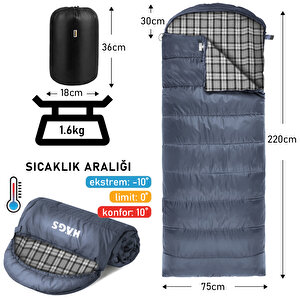 Haegs Uyku Tulumu, Flanel, Battaniye, Kamp Uyku Tulumu, Outdoor Dış Mekan, 3 - 4 Mevsim, Yazlık Uyku Tulumu - Kış Uyku Tulumu, Ultra Hafif, Sıcak Ve Kompakt - Flanel -antrasit