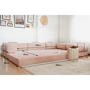 Nook Modüler L Köşe Koltuk | Pembe