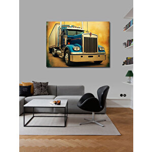 Kanvas Tablo Mavi Tır Tasarımı 50x70 cm