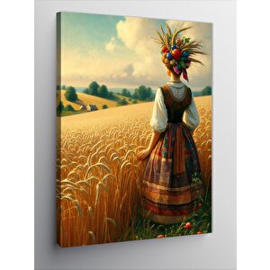 Kanvas Tablo Buğday Tarlası 100x140 cm