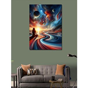 Kanvas Tablo Galaksi Manzaralı Yol 50x70 cm