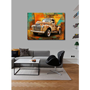 Kanvas Tablo Retro Kamyon Tasarımı 100x140 cm