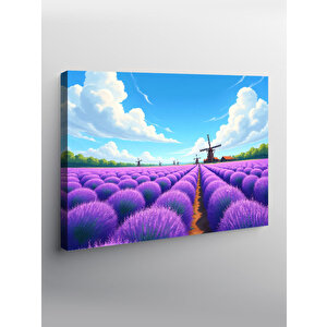 Kanvas Tablo Lavanta Tarlası Manzarası 70x100 cm