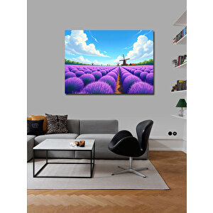 Kanvas Tablo Lavanta Tarlası Manzarası 70x100 cm