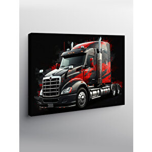 Kanvas Tablo Kırmızı Tır Tasarımı 70x100 cm