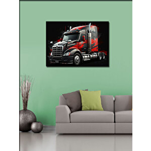 Kanvas Tablo Kırmızı Tır Tasarımı 70x100 cm
