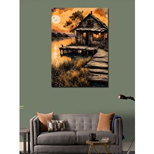 Kanvas Tablo Eski Kulübe Manzarası 50x70 cm
