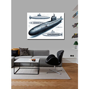 Kanvas Tablo Denizaltı Tasarımı 100x140 cm