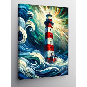 Kanvas Tablo Deniz Feneri Manzarası 100x140 cm