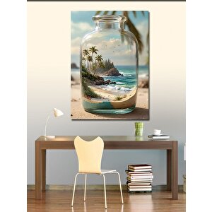Kanvas Tablo Şişede Manzara 70x100 cm