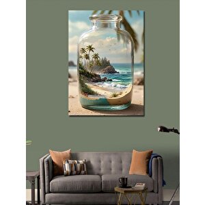 Kanvas Tablo Şişede Manzara 70x100 cm
