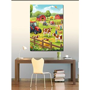 Kanvas Tablo Çiftlik Manzarası 70x100 cm