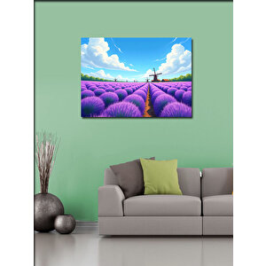 Kanvas Tablo Lavanta Tarlası Manzarası 50x70 cm