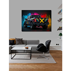 Kanvas Tablo Grafitili Kamyonet Tasarımı 100x140 cm