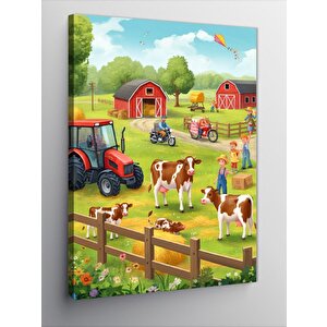 Kanvas Tablo Çiftlik Manzarası 50x70 cm