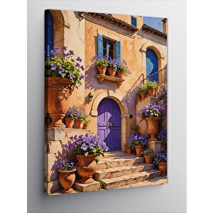 Kanvas Tablo Renkli Sokak Manzarası 100x140 cm
