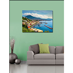 Kanvas Tablo Sahil Kasabası Manzarası 50x70 cm