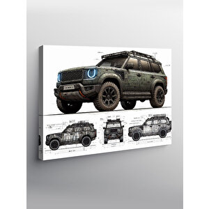Kanvas Tablo Zırhlı Suv Tasarımı 70x100 cm
