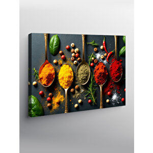 Kanvas Tablo Baharatlarla Dekoratif Tasarım 50x70 cm