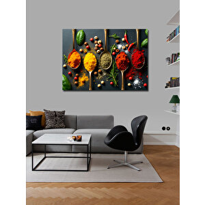 Kanvas Tablo Baharatlarla Dekoratif Tasarım 70x100 cm