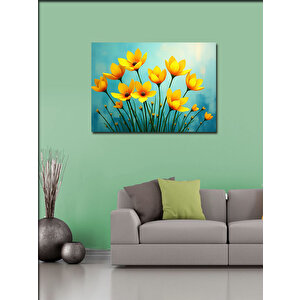 Kanvas Tablo Sarı Laleler Tarlası 50x70 cm