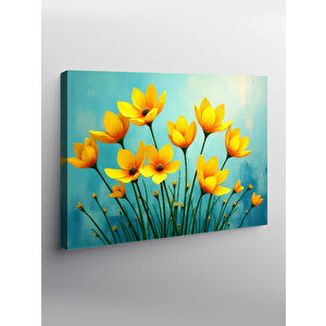 Kanvas Tablo Sarı Laleler Tarlası 70x100 cm