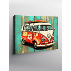 Kanvas Tablo Retro Minibüs Portresi 70x100 cm