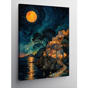 Kanvas Tablo Gece Kıyı Manzarası 70x100 cm