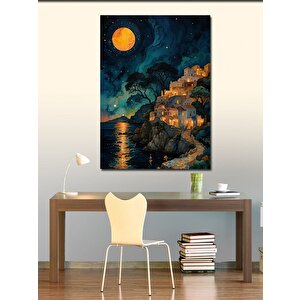 Kanvas Tablo Gece Kıyı Manzarası 70x100 cm